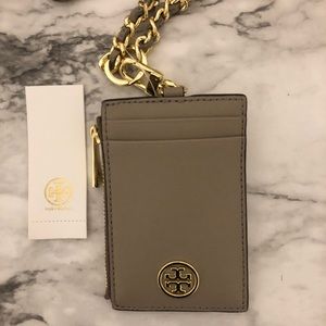 Tory Burch Lanyard ID Card Holder Key Chain